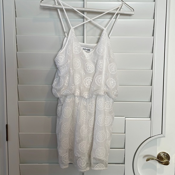 do + be white embroidered romper - Picture 1 of 3